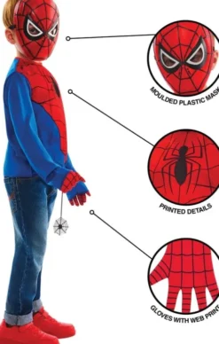 Rubies - Spiderman Kostume Sæt - 110 - 116 CM