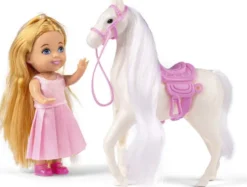 Sally - Dukke Med Hvid Hest - Vn 61164