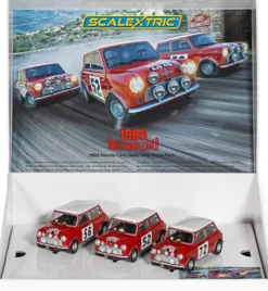 Scalextric - 1965 Monte Carlo Rally Mini Cooper - 1:32 - 3-Pak - C4488A