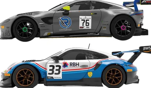 Scalextric Racerbane - Arc Air World Gt - Porsche Vs Aston Martin - 1:32 - C1434P