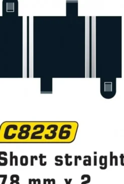 Scalextric Skinner - Short Straight - 87 MM - 2 Stk - C8236