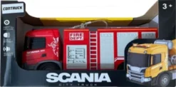 Scania Brandbil M/Sprøjte ,Lys & Lyd, 28X10X15,5Cm - Contruck