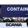 Scania Lastbil M/Container, Lys & Lyd, 41X9,5X14Cm - Contruck