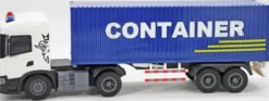 Scania Lastbil M/Container, Lys & Lyd, 41X9,5X14Cm - Contruck