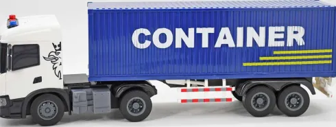 Scania Lastbil M/Container, Lys & Lyd, 41X9,5X14Cm - Contruck