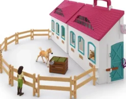 Schleich - Åben Hestestald Figur Legesæt - Lille Hestesko - 42703