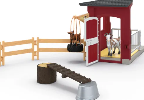 Schleich Stald - Gedestald Med Tilbehør - 42726