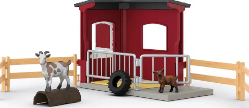 Schleich Stald - Gedestald Med Tilbehør - 42726