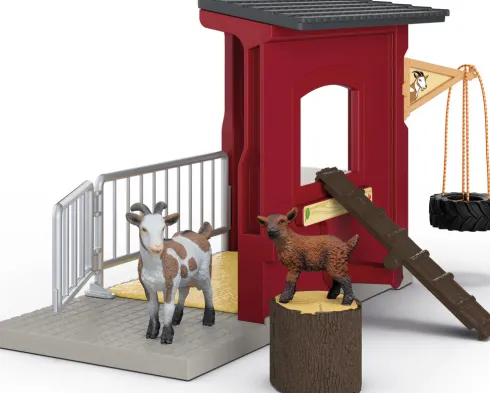 Schleich Stald - Gedestald Med Tilbehør - 42726