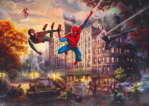 Schmidt - Thomas Kinkade: Marvel - Spider-Man And Friends - The Ultimate Alliance - 1000 Pieces