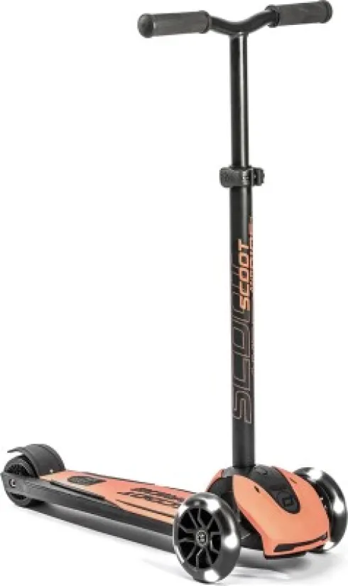 Scoot And Ride - Highwaykick 5 Led - Løbehjul Til Børn - Peach