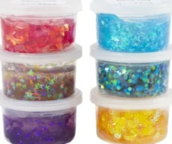 Sequin Clay - Blå/Grøn Harmoni - Lilla/Pink Harmoni - 6X60 G