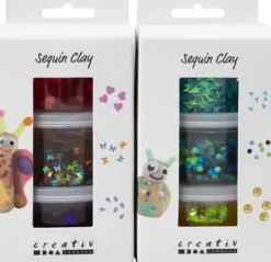 Sequin Clay - Blå/Grøn Harmoni - Lilla/Pink Harmoni - 6X60 G