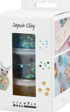 Sequin Clay - Blå/Grøn Harmoni - 3X60 G