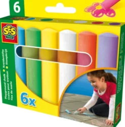 Ses Creative - Gadekridt - 6 Stk Farvede