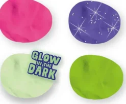 Ses Creative - Modellervoks Sæt - Glow In The Dark - 4 Farver