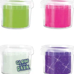 Ses Creative - Modellervoks Sæt - Glow In The Dark - 4 Farver