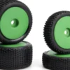 Sideline Buggy Wheel/Tire Set - Green/Front/Rear - Mv150869 - Maverick Rc