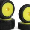 Sideline Buggy Wheel/Tire Set - Yellow/Front/Rear - Mv150867 - Maverick Rc