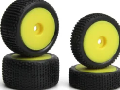 Sideline Buggy Wheel/Tire Set - Yellow/Front/Rear - Mv150867 - Maverick Rc