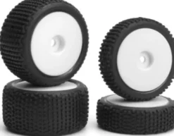 Sideline Buggy Wheel/Tire Set - White/Front/Rear - Mv150866 - Maverick Rc