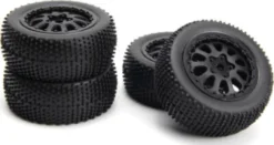 Sidepin Sc Wheel/Tyre Set - Black/Front/Rear - Mv151534 - Maverick Rc