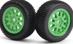 Sidepin Sc Wheel/Tyre Set - Green/Front/Rear - Mv151532 - Maverick Rc