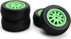 Sidepin Sc Wheel/Tyre Set - Green/Front/Rear - Mv151532 - Maverick Rc