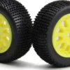 Sidepin Sc Wheel/Tyre Set - Yellow/Front/Rear - Mv151531 - Maverick Rc