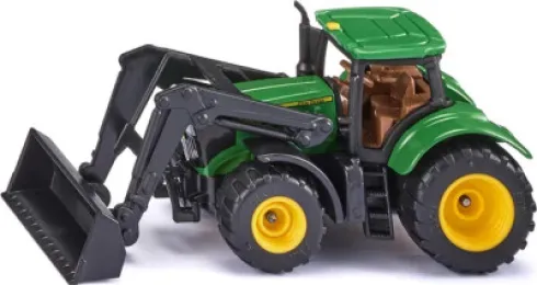 Siku 1395 - John Deere 6215R Legetøjstraktor Med Frontlæsser - 1:87