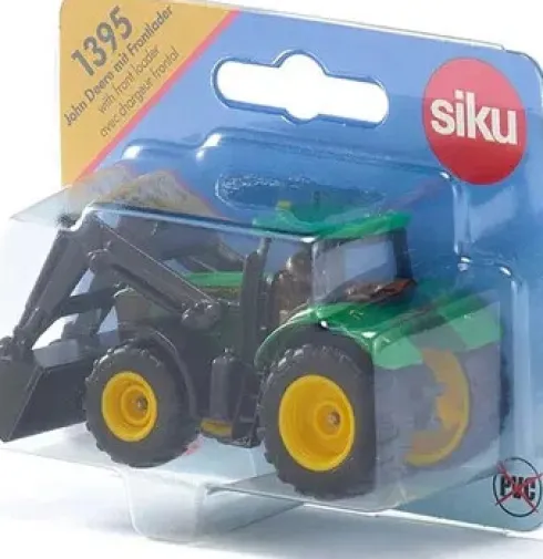 Siku 1395 - John Deere 6215R Legetøjstraktor Med Frontlæsser - 1:87