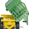 Siku - John Deere Traktor Med Frontlæsser Og Trailer - 1:87 - 1843