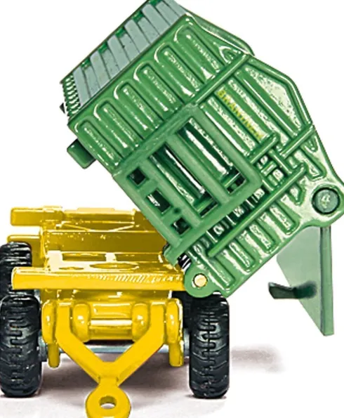 Siku - John Deere Traktor Med Frontlæsser Og Trailer - 1:87 - 1843