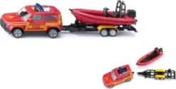 Siku 1608 - Land Rover Defender Legetøjsbil Med Båd - 1:50