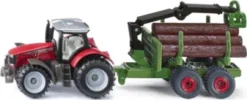 Siku - Massey Ferguson Med Skov Trailer