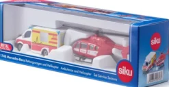 Siku - Mercedes-Benz Redningsvogn & Helikopter