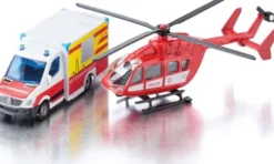 Siku - Mercedes-Benz Redningsvogn & Helikopter