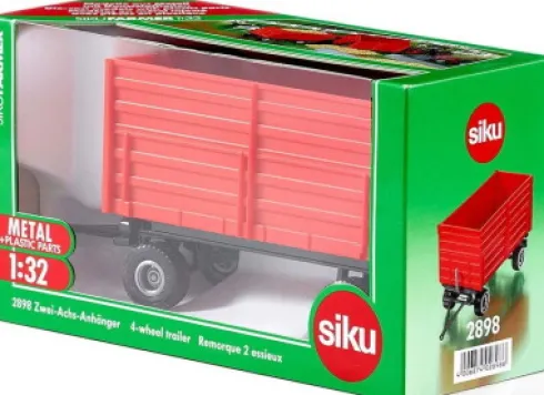 Siku 2898 - Trailer Med 4 Hjul Til Legetøjstraktor - Farmer - 1:32