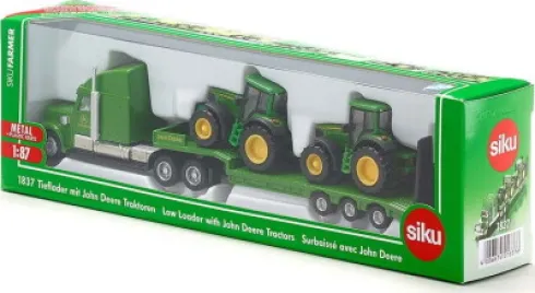 Siku 1837 - Truck Med 2 John Deere Traktorer