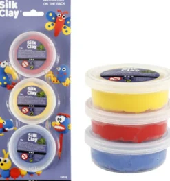 Silk Clay - 3 Farver - Modellervoks Sæt - 3X14 G