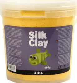 Silk Clay - Gul - Modellervoks I Spand - 650 G