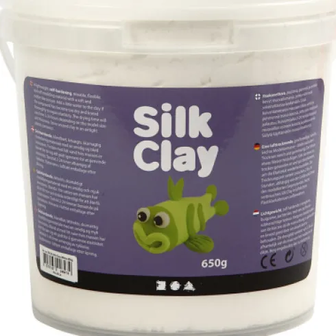 Silk Clay - Hvid - Modellervoks I Spand - 650 G