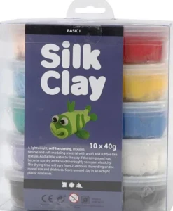 Silk Clay - Modellervoks Sæt - Basis Farver - 10X40 G