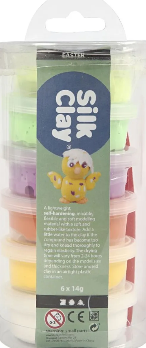 Silk Clay Modellervoks Sæt Påske - 6 X 14 G