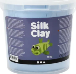 Silk Clay - Neon Blå -Modellervoks I Spand - 650 G