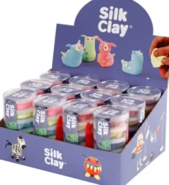 Silk Clay - Neonfarver - Standardfarver - 12 Sæt
