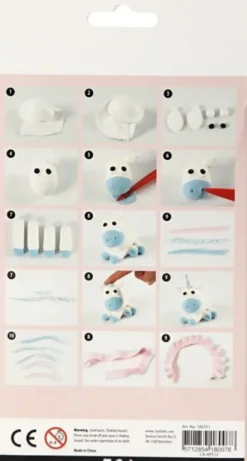 Silk Clay Og Foam Clay - Modellervoks Dyr - DIY Kit - Blå Enhjørning