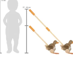 Skubbedyr I Træ - And Med Bevægeligt Hoved - Small Foot