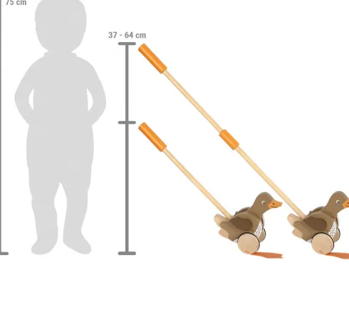 Skubbedyr I Træ - And Med Bevægeligt Hoved - Small Foot