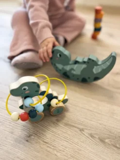 Skubbedyr Med Kuglelabyrint I Træ - Dinosaur - Small Foot